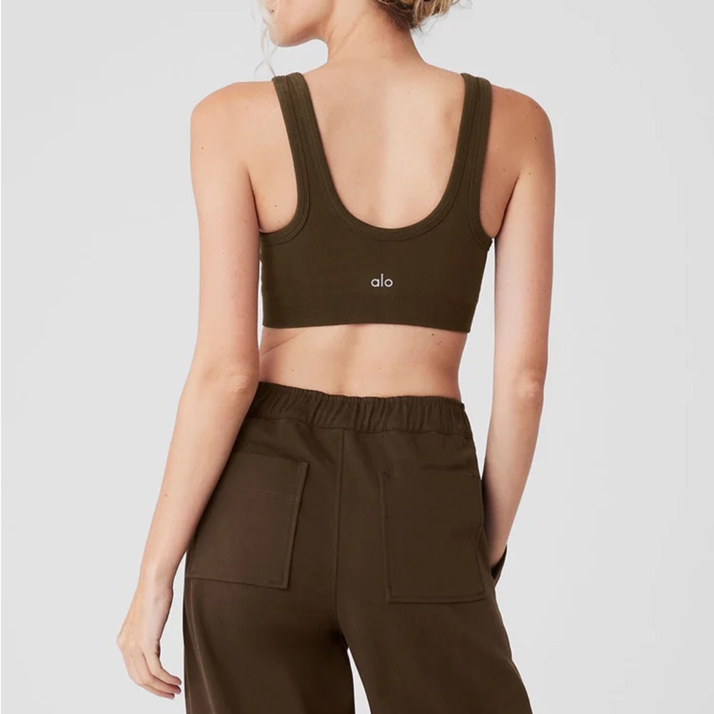 ALO Yoga Seamless Chosen Espresso Sports Bra